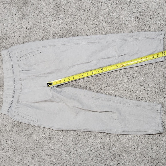 Anthropologie Hei Hei Pull On Beachy Cotton Tapered Casual Pants Grey Size XS - Picture 8 of 10